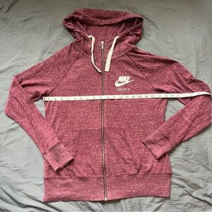 Nike Womens Essential Full Zip Lightweight Hooded Sweatshirt Red Women’s Medium